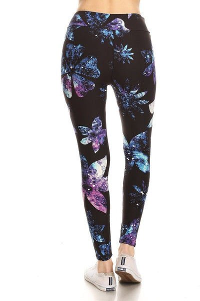 Yoga Waist 3" Lucky Galaxy Leggings OS