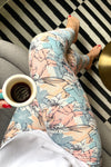 Yoga Waist 5 Inch Pastel Flowers Print Leggings