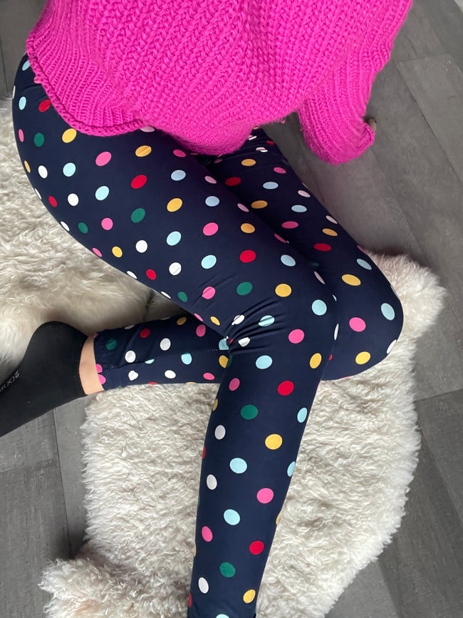 Polka Dot Print QUEEN SIZE Leggings