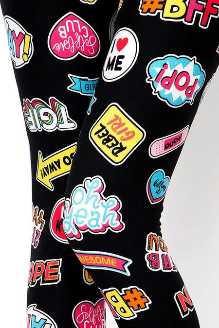 Purple Unicorn Print CURVY SIZE Leggings