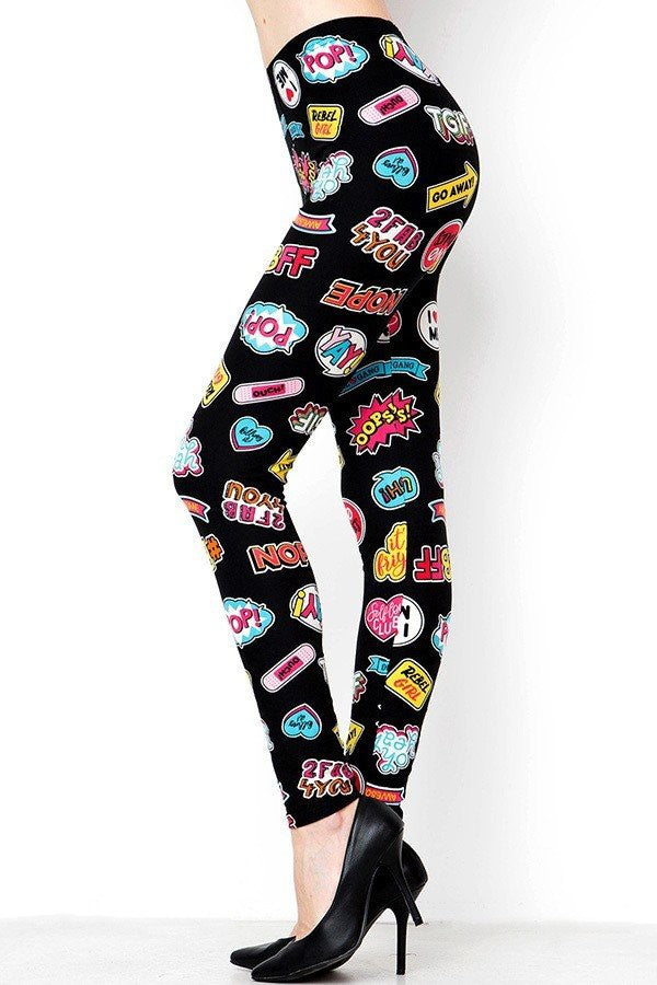 Pop-up Art Print QUEEN SIZE Leggings