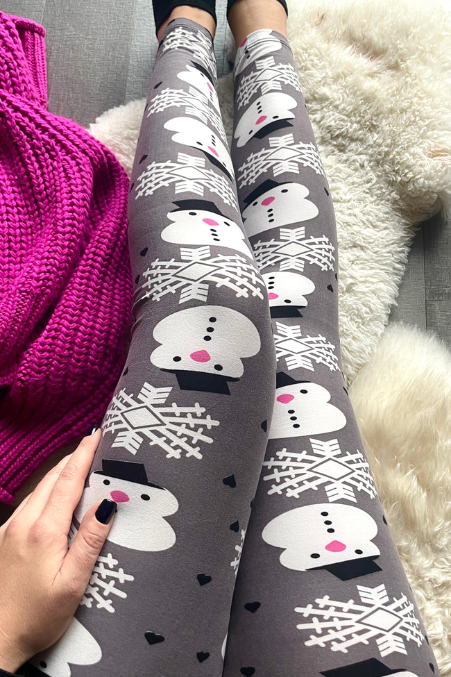 Snowman Print Queen Size Leggings