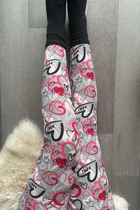 Yoga Waist 5" Abstract Flower Print  Leggings