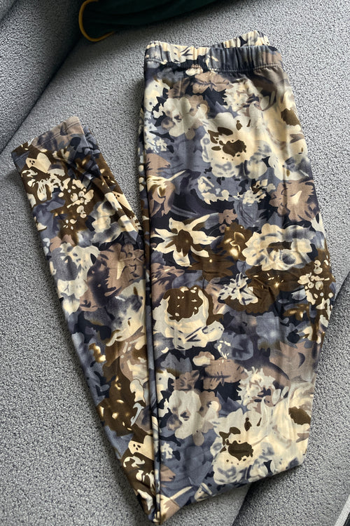 Vintage Floral Print CURVY SIZE Leggings