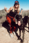 Red Paisley Print Leggings