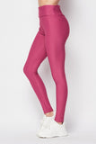 Yoga Waist Solid Textured Active Leggings with a Scrunchy Back Detail