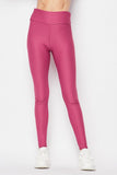 Yoga Waist Solid Textured Active Leggings with a Scrunchy Back Detail