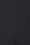Sports Textured Yoga Waist Solid Leggings