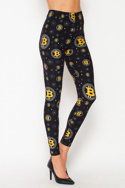 Bitcoin Print Leggings