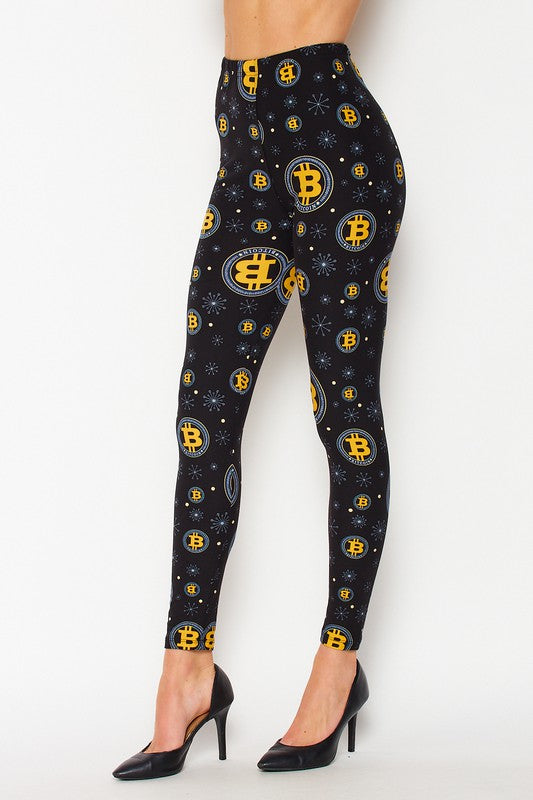 Bitcoin Print Leggings