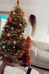 Christmas Knit Reindeer Print QUEEN SIZE Leggings