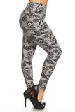 Lace Print Queen Size Leggings