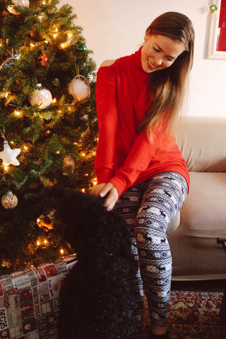 Yoga Waist 5 Inch Gray Reindeer Christmas Print Leggings – CELEBRITY  LEGGINGS