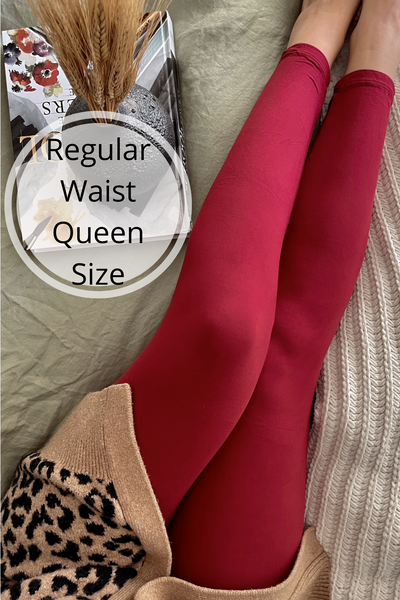 Solid Color Queen Size Basic Leggings