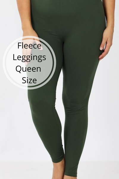 Solid Color FLEECE Queen Size Winter Leggings