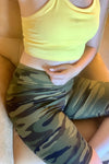 Yoga Waist Microfiber Biker Shorts