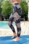 Mosaic Butterfly Print Leggings