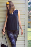 Grey Damask Print QUEEN SIZE Leggings