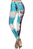 Tie Dye Blue/Purple Print Leggings