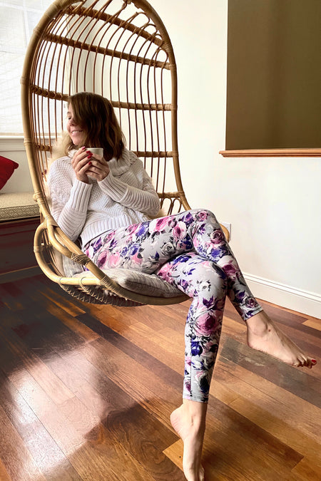 Yoga Waist 5" Houndstooth Print Leggings