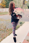 pink blue snake buttery Soft Microfiber High Waist Fashion Patterned Celebrity Leggings for Women one size