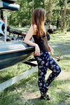 sail boat brown white black christmas reindeer leggings  buttery Soft Microfiber High Waist Fashion Patterned Celebrity Leggings for Women one size
