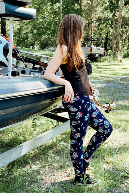 Pineapple (Orange) Print QUEEN SIZE Leggings