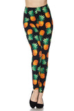 Pineapple (Orange) Print QUEEN SIZE Leggings