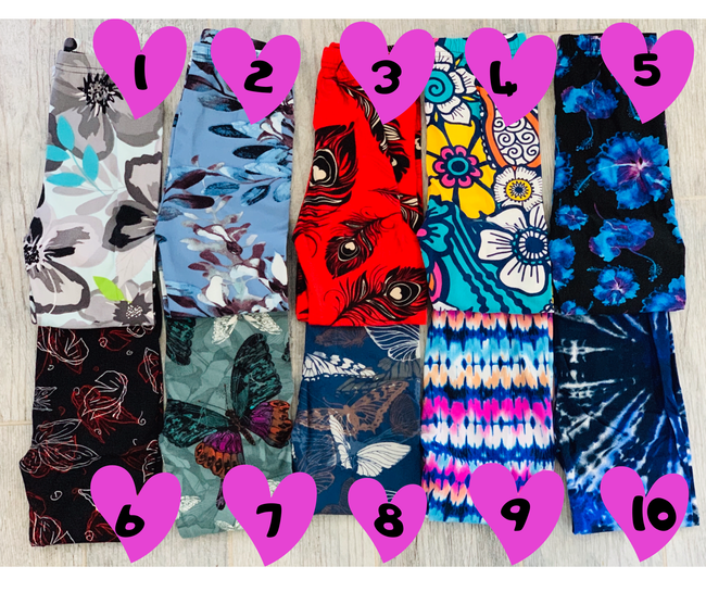 kids buttery Soft Microfiber High Waist Fashion Patterned Celebrity Leggings