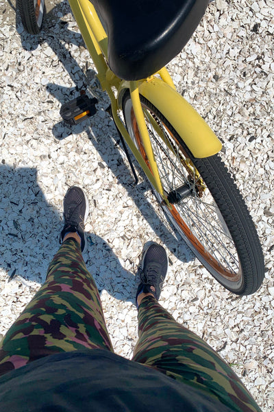 Olive/Pink Army Print Leggings