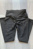 Solid Textured Active Yoga Waist Leggings with a Scrunchy Back Detail