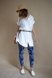 Blue/White Paisley Boho Print Leggings