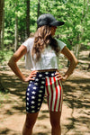 Yoga Waist Microfiber Biker Shorts