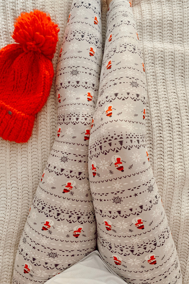 Snowman Print Leggings