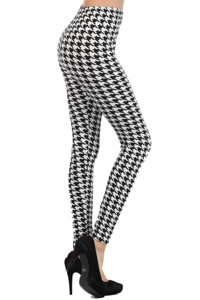 Houndstooth Print Leggings