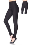Solid BUBBLE Yoga Waist Leggings