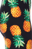 orange pineapple buttery Soft Microfiber High Waist Fashion Patterned Celebrity Leggings for Women  plus size