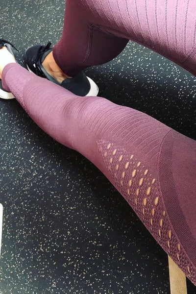 Mesh Seamless Workout Compression Leggings