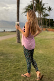 Teal Zig Zag Print Leggings