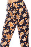 Gingerbread Cookie Print Christmas Print QUEEN SIZE Leggings
