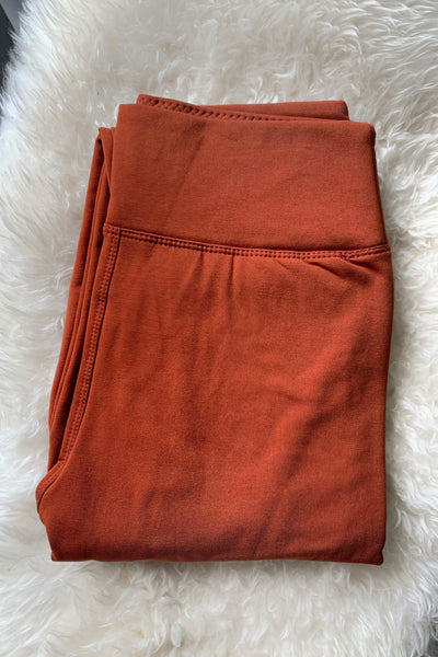 Solid Color FLEECE Lined Sweater Leggings (One Size)