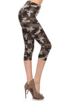 Army Print Capris