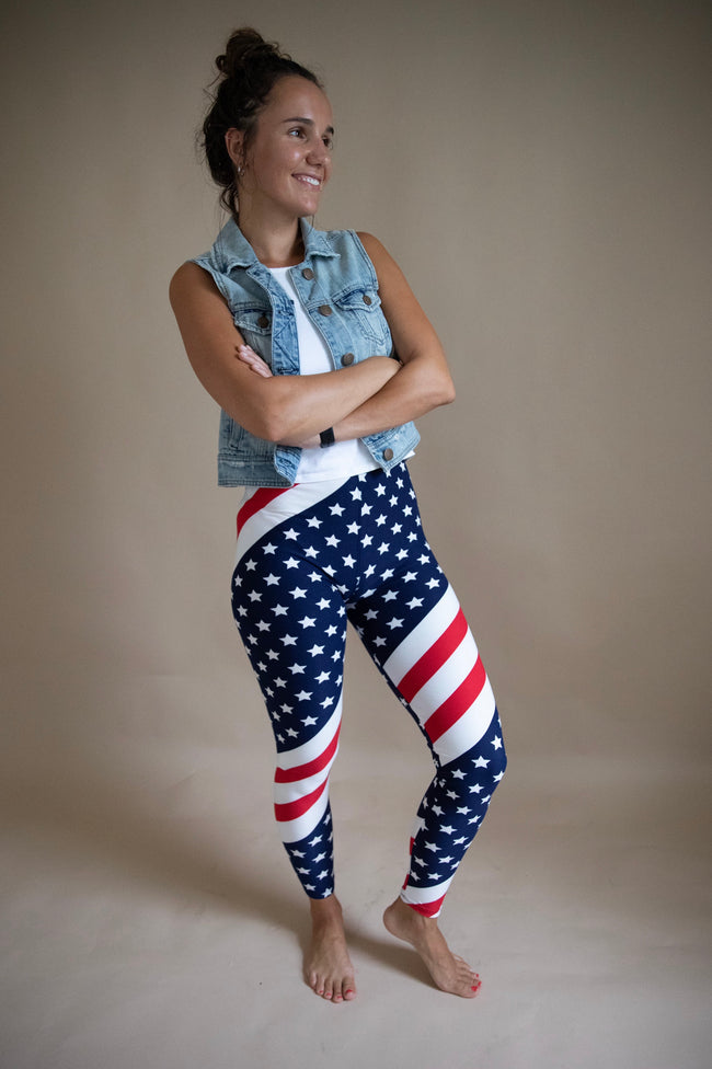 American Flag Leggings