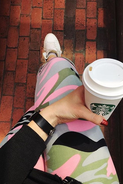 pink olive army camouflage yoga waist buttery Soft Microfiber High Waist Fashion Patterned Celebrity Leggings for Women one size