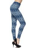Blue Abstract Print QUEEN SIZE Leggings