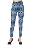 Blue Abstract Print QUEEN SIZE Leggings