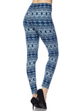 Blue Abstract Print QUEEN SIZE Leggings