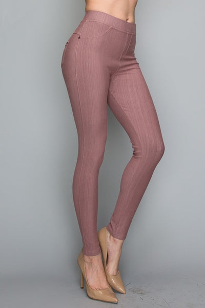 denim stretchy leggings buttery Soft Microfiber High Waist Fashion Patterned Celebrity Leggings for Women one size