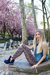 cheetah leopard buttery Soft Microfiber High Waist Fashion Patterned Celebrity Leggings for Women one size