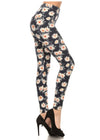 daisy buttery Soft Microfiber High Waist Fashion Patterned Celebrity Leggings for Women one size